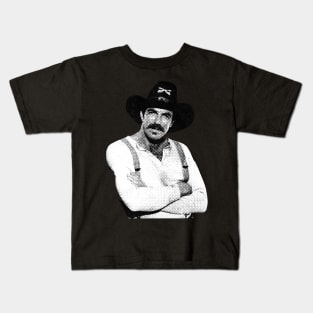 Tom Selleck Halftone Kids T-Shirt